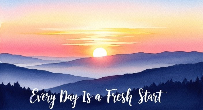 Sunrise art symbolizing renewal and hope