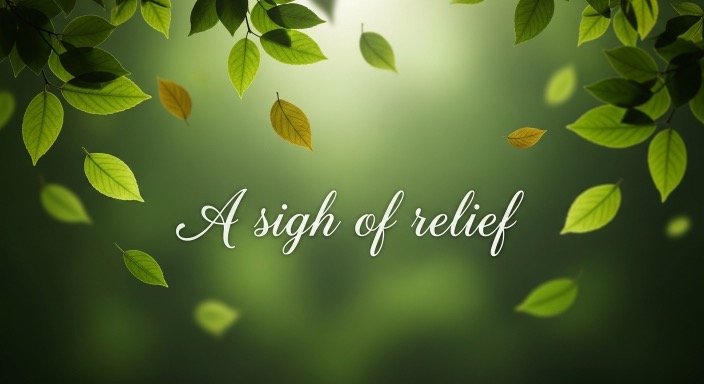 Green botanical art with peaceful affirmation quote.